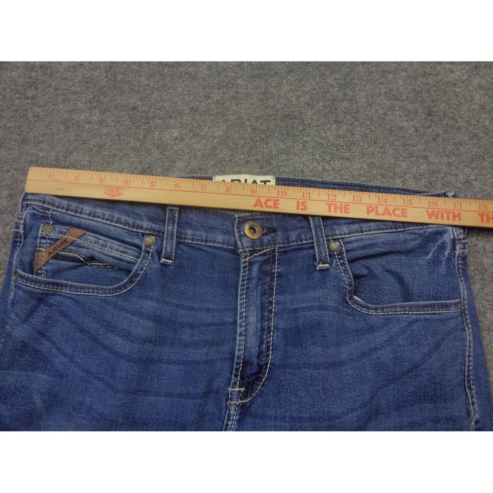 Ariat M7 Slim Fit Straight Leg Jeans Mens 35x35 Blue Denim Casual - Picture 11 of 13